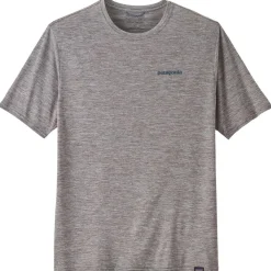 Outlet Tee-shirt de rando M's Capilene Cool Daily Graphic Shirt Water Abalone Blue Feather Grey T-Shirt Randonnée