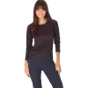 Best Tee-shirt de rando W SKPR Ls Tee Black T-Shirt Randonnée