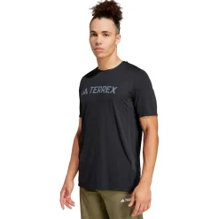 Clearance Tee-shirt de trail Mt Logo Tech Tee Shirt Short Sleeve Black T-Shirt Trail|Vêtements De Trail