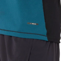 Tee-shirt de trail Fujitrail Top Magnetic Blue Performance Black T-Shirt Trail|Vêtements De Trail