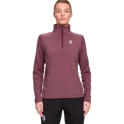 Best Tee-shirt de trail Half Zip Grid W Wild Berry T-Shirt Trail|Vêtements De Trail