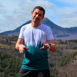 T-Shirt Trail|Vêtements De Trail<Le Colibri Frenchy Tee-shirt de trail Le Forestier Vert Blanc