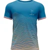 Outlet Tee-shirt de trail Le 1886 Bleu T-Shirt Trail|Vêtements De Trail