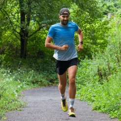 Outlet Tee-shirt de trail Le 1886 Bleu T-Shirt Trail|Vêtements De Trail