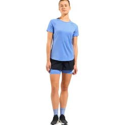 T-Shirt Trail|Vêtements De Trail<Odlo Tee-shirt de trail Tee Shirt Crew Neck Essential Short Sleeve Persian Jewel Melange