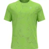Vêtements De Trail|T-Shirt Trail<Odlo Tee-shirt de trail Zeroweight Engineered Chill Tec Sharp Green Melange