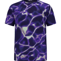 T-Shirt Trail|Vêtements De Trail<Odlo Tee-shirt de trail Zeroweight Chill Tec Print Short Sleeve Afterparty
