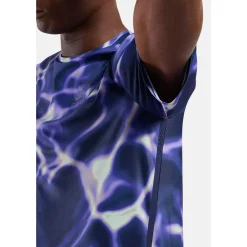 T-Shirt Trail|Vêtements De Trail<Odlo Tee-shirt de trail Zeroweight Chill Tec Print Short Sleeve Afterparty