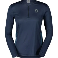 Best Tee-shirt de trail Endurance Tech Longsleeve W Dark Blue Metal Blue T-Shirt Trail|T-Shirt Randonnée