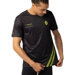 T-Shirt Trail|Vêtements De Trail<Scott Tee-shirt de trail RC Run S/S Men's Black Yellow