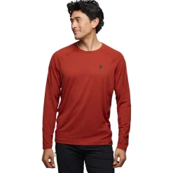 T-Shirt Escalade|Tee Shirt<Black Diamond Tee-shirt d’escalade M Alpenglow L/S Crew Burnt Sienna