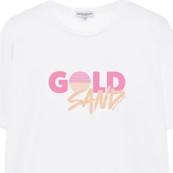 Online Tee-shirt Mika Gold Sand White Tee Shirt