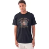 Discount Tee-shirt Poison And Palapas Slub Short Sleeve Black Tee Shirt