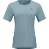 Tee Shirt|T-Shirt Randonnée<Norrona Tee-shirt 29 Cotton Vikinghead Embroidery W's Tourmaline
