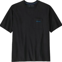 Tee Shirt<Patagonia Tee-shirt Boardshort Logo Pocket Responsibili-Tee Ink Black