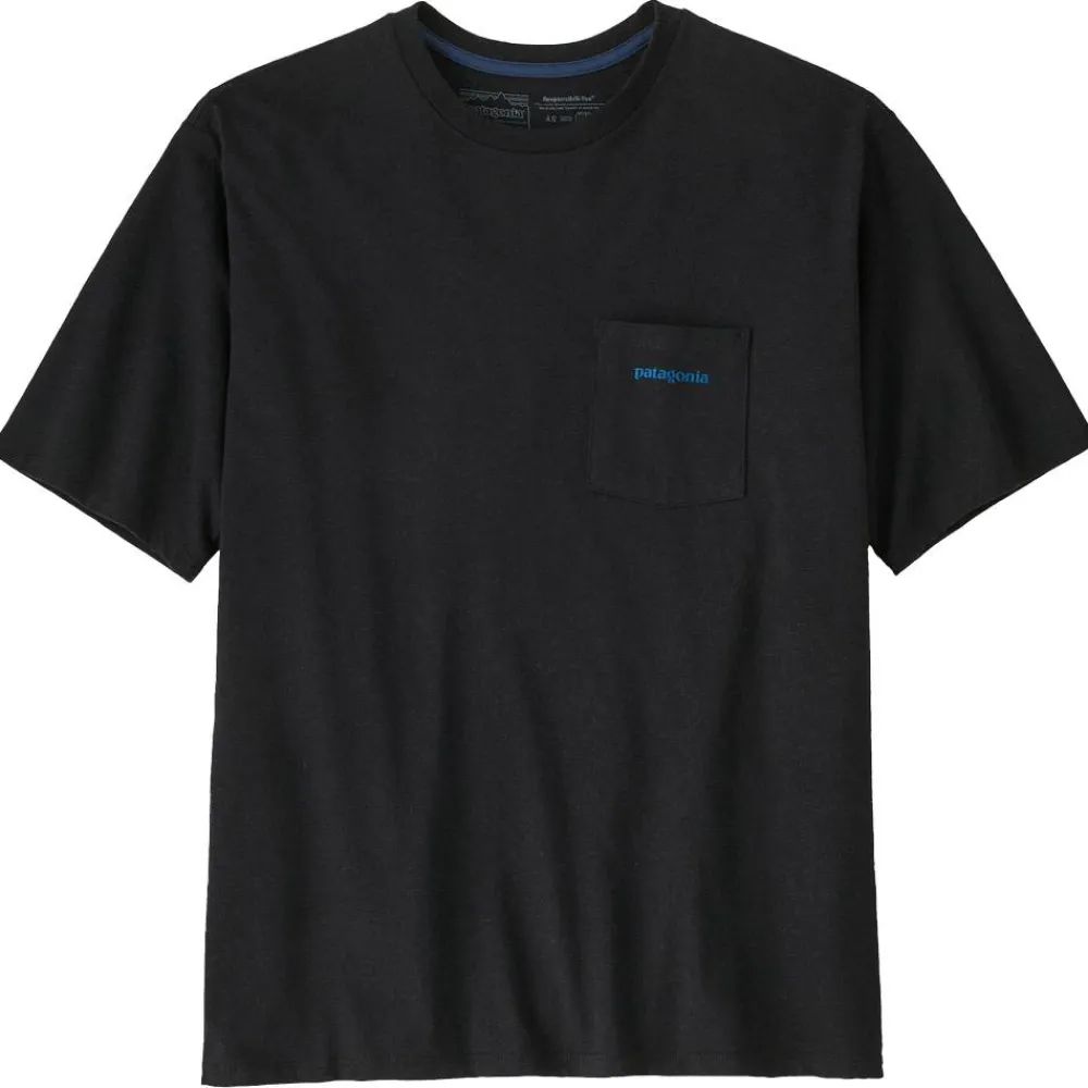 Tee Shirt<Patagonia Tee-shirt Boardshort Logo Pocket Responsibili-Tee Ink Black