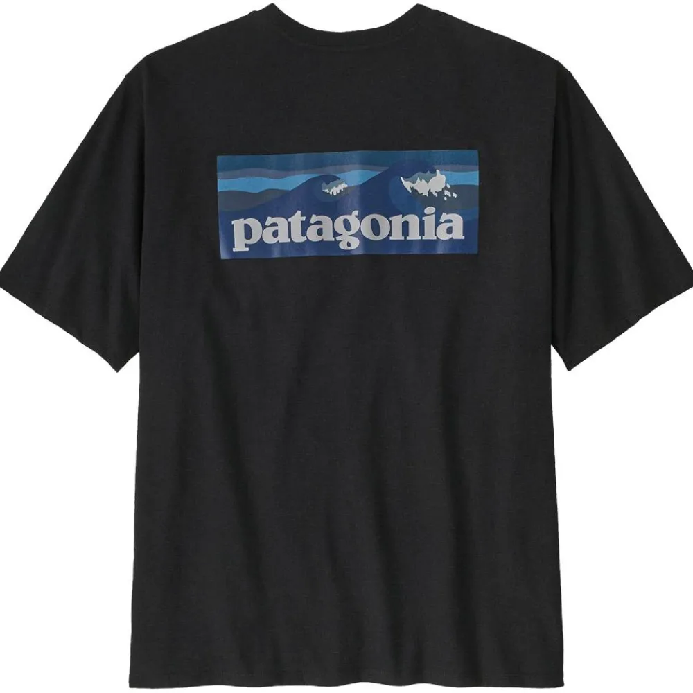 Tee Shirt<Patagonia Tee-shirt Boardshort Logo Pocket Responsibili-Tee Ink Black