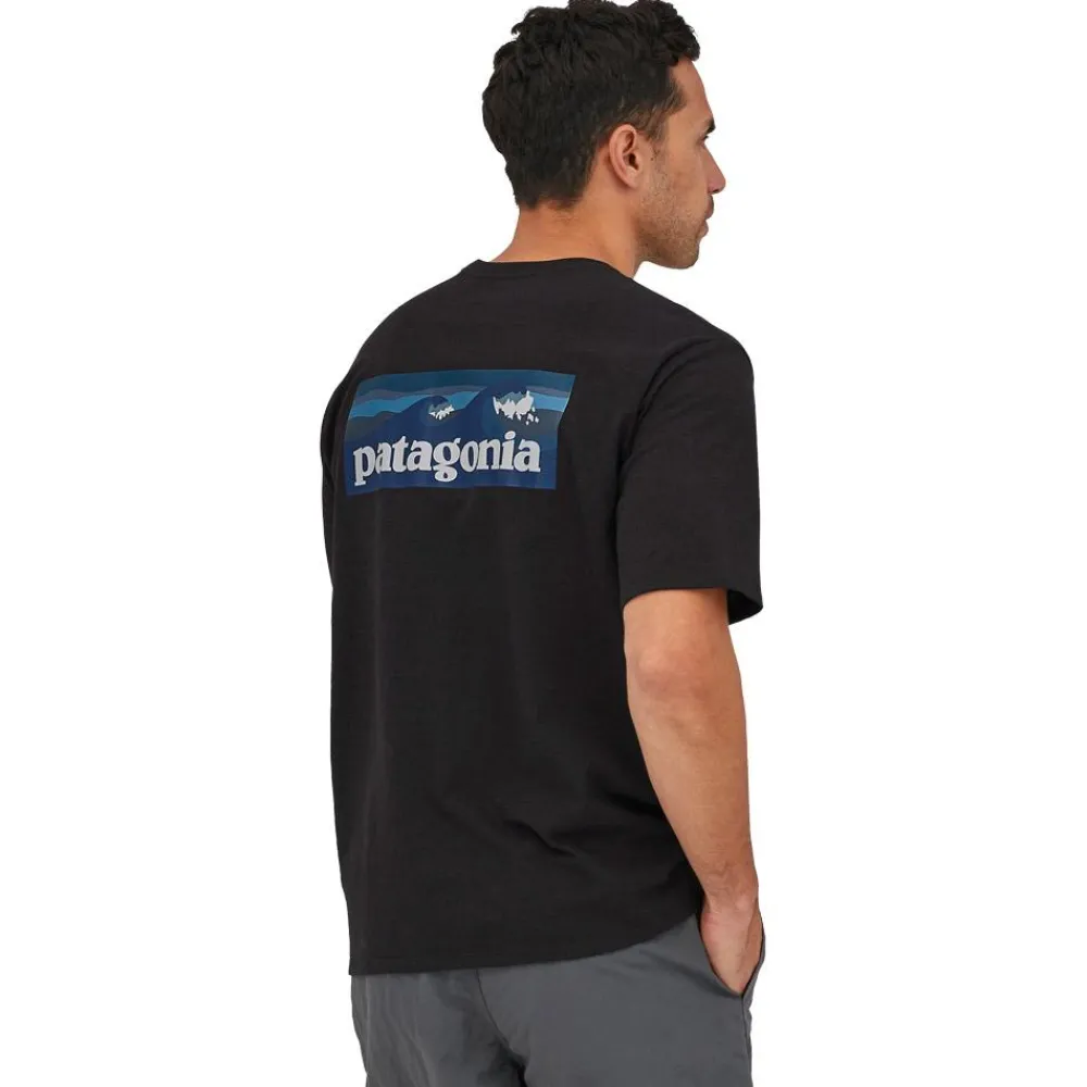 Tee Shirt<Patagonia Tee-shirt Boardshort Logo Pocket Responsibili-Tee Ink Black
