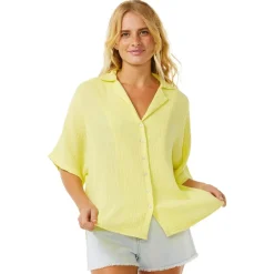 New Tee-shirt Chemisier Premium Surf Bright Yellow Tee Shirt