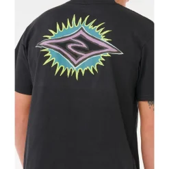 Tee Shirt<Rip Curl Tee-shirt Raw Burst Tee Shirt Black