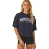 Tee Shirt<Rip Curl Tee-shirt RSS Crop Tee Navy