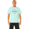 Tee Shirt<Rip Curl Tee-shirt Surf Revival Yo Mumma Light Aqua