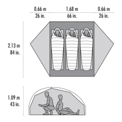 Outlet Tente Freelite 3 Green Tente 3 Places|Tente Igloo