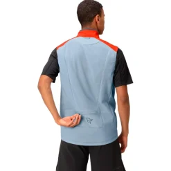 Veste Trail|Vêtements De Trail<Norrona Veste de trail senja aero90 Vest M's Arednalin - Blue Fog