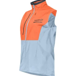 Veste Trail|Veste Randonnée<Norrona Veste de trail senja aero90 Vest W's Flamingo - Blue Fog