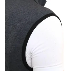 New Veste Heat Vest 2.0 Men + 2 Heat Pads Black Grey Melange Sweat - Pull - Poncho